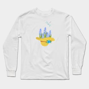 Hyacinths with a straw hat Long Sleeve T-Shirt